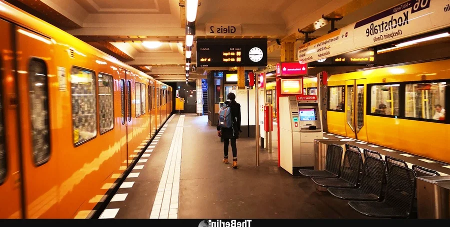 Commuters on train platform