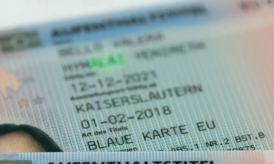 German passport and residence card